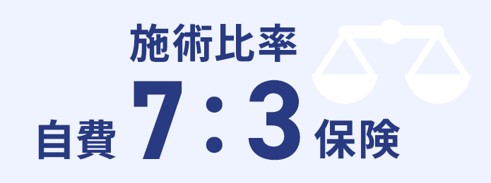 施術比率自費7:保険3